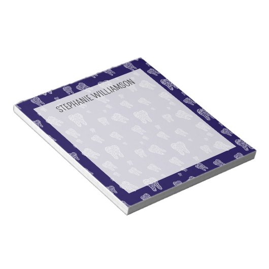 Dental Beruflich und Student Tooth Pattern Notizblock (angewinkelt)