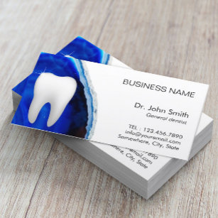 Dental Blue Agate Stone Zahnarzt Ernennung Terminkarte