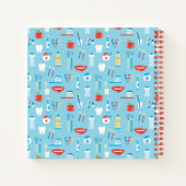 Dental Blue Pattern Notizblock (Rückseite)