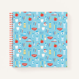 Dental Blue Pattern Notizblock