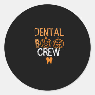 Dental Boo Crew-Zahnarzt-halloween-lustig Runder Aufkleber