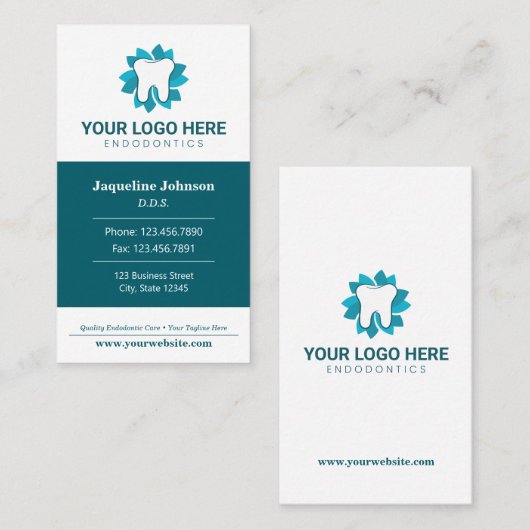 Dental Business Card bearbeiten Visitenkarte (Vorne/Hinten)