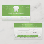 Dental Business Card mit Terminabsprache Terminkarte (Vorne/Hinten)