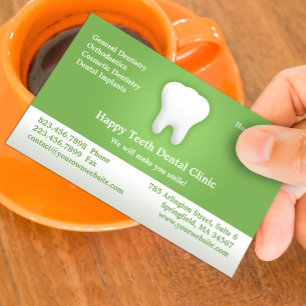 Dental Business Card mit Terminabsprache Terminkarte