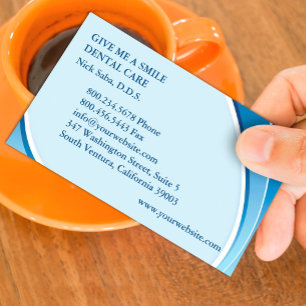 Dental Business Card mit Terminabsprache Terminkarte