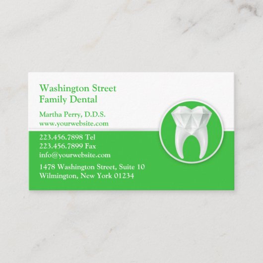 Dental Business Card mit Terminabsprache Terminkarte (Vorderseite)