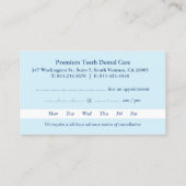 Dental Business Card mit Terminierung Terminkarte (Rückseite)