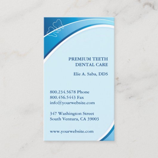 Dental Business Card mit Terminierung Terminkarte (Vorderseite)