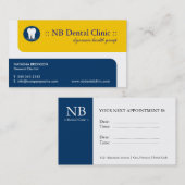 Dental Business Cards Terminkarte (Vorne/Hinten)