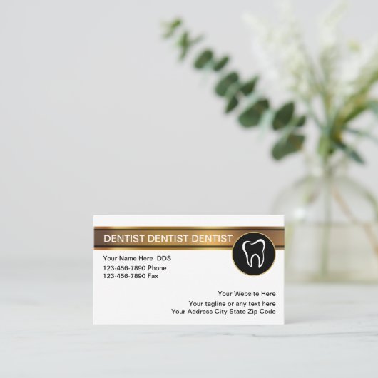 Dental Business Cards Visitenkarte (Stehend Vorderseite)