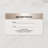 Dental Care Black & Gold Tooth Logo Zahnarzt Terminkarte (Rückseite)