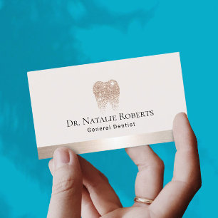 Dental Care Elegante Gold Tooth Logo Zahnarzt Terminkarte