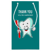 Dental Care Happy Tooth mit Toothbrush Vielen Dank Kleine Geschenktüte (Rückseite)