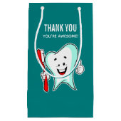 Dental Care Happy Tooth mit Toothbrush Vielen Dank Kleine Geschenktüte (Vorderseite)