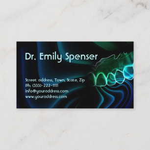 Dental Care Orthodontist Dark Business Card Visitenkarte