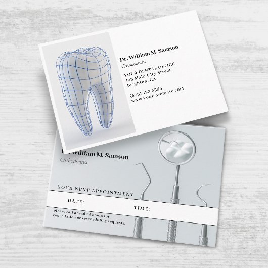 Dental Care Orthodontist moderne Terminkarte Visitenkarte