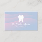 Dental Care Tooth Logo Elegant Blue Dentist Terminkarte (Vorderseite)