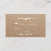 Dental Care Tooth Logo Minimalistisch Dentis Kraft Terminkarte (Rückseite)