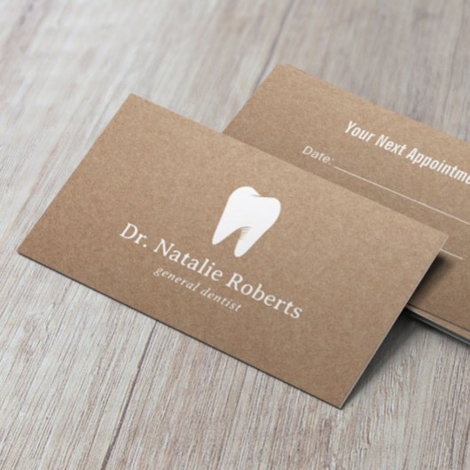 Dental Care Tooth Logo Minimalistisch Dentis Kraft Terminkarte