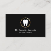 Dental Care Tooth Logo Schlicht Black Dentis Terminkarte (Vorderseite)