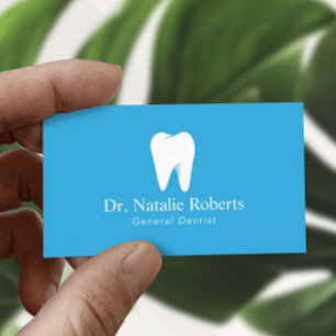 Dental Care Tooth Logo Schlicht Sky Blue Dentis Terminkarte