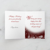 Dental Christmas Card Red Feiertagskarte (Innenseite)