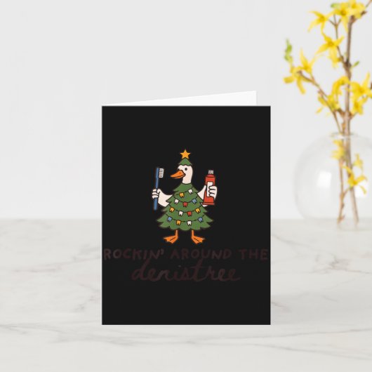 Dental Christmas Hygienist Holiday Dentist Denistr Karte (Gelbe Blume)