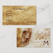 DENTAL CLINIC,DENTIST MONOGRAM,Antiquitätenparkett Visitenkarte (Vorne/Hinten)