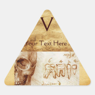 DENTAL CLINIC,DENTIST MONOGRAM Parchangle Triangle Dreieckiger Aufkleber