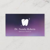 Dental Clinic Modern Tooth Logo Lila Dentist App Terminkarte (Vorderseite)