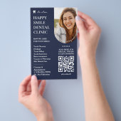 Dental Cosmetic Dentist Charcoal Blue Minimal Flyer (Handgriff)
