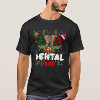 Dental Crew Dentist Buffalo Kariert Leopard Tooth  T-Shirt