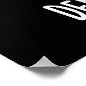 Dental Crown Funny Tooth Puff Dark BG Poster (Ecke)