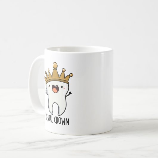 Dental Crown Funny Tooth Puff Kaffeetasse (Vorderseite Links)