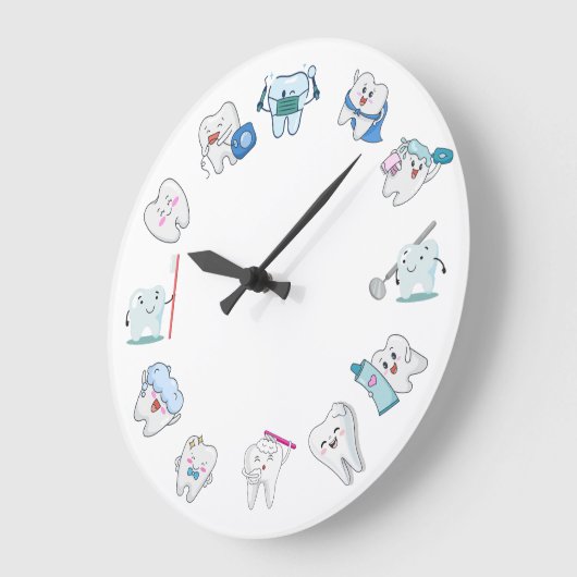 Dental Delight Große Wanduhr (Winkel)