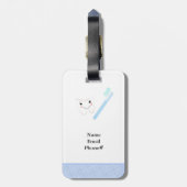 Dental Design Tooth und Brush Gepäckanhänger (Rückseite vertikal)