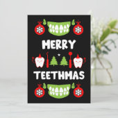 Dental Doctor Xmas Feiertagskarte (Stehend Vorderseite)