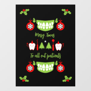 Dental Doctor Xmas Fensteraufkleber