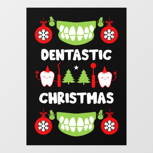 Dental Doctor Xmas Fensteraufkleber (Blatt)