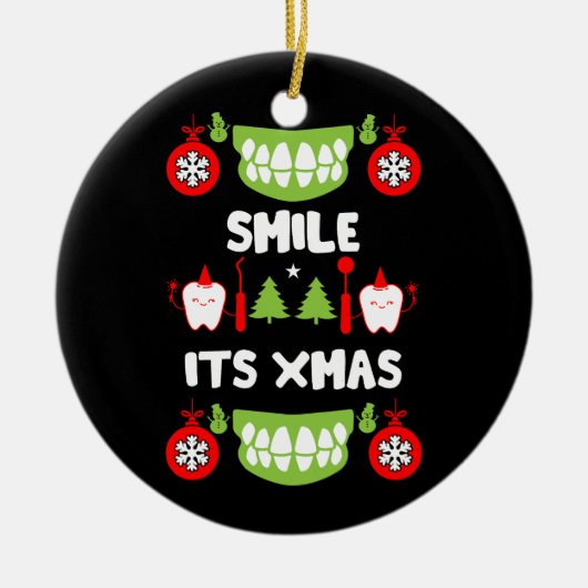 Dental Doctor Xmas Keramik Ornament (Vorne)