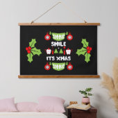 Dental Doctor Xmas Wandteppich Mit Holzrahmen (Schlafzimmer)