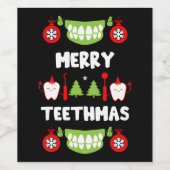 Dental Doctor Xmas Weinetikett (Einzelnes Label)