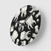 Dental Dreams Teeth Wall Clock Runde Wanduhr (Winkel)