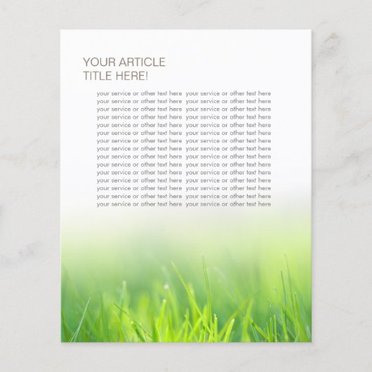 Dental Elegant Frische Grüne Rasenflächen Flyer (Vorne)