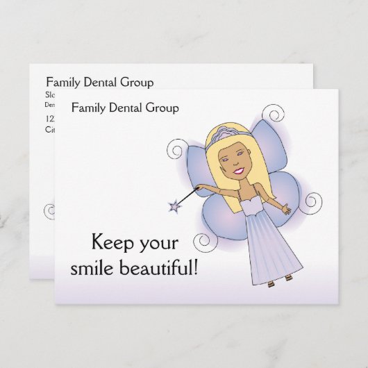Dental Erinnerung Card, Behalt dein Lächeln schön! Postkarte (Vorne/Hinten)