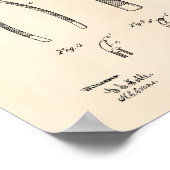 Dental Forceps 1901 Patent Art Old Peper Poster (Ecke)