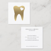 Dental Gold Teeth Business Card Quadratische Visitenkarte (Vorne/Hinten)