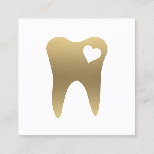 Dental Gold Teeth Business Card Quadratische Visitenkarte (Vorderseite)