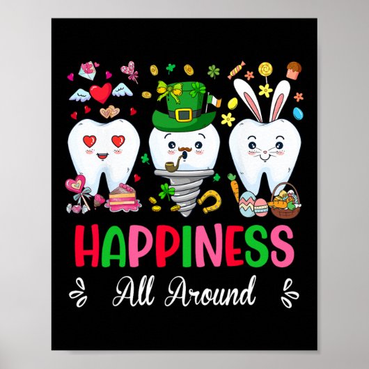 Dental Happy Rund um Valentine St Patrick E Poster (Vorne)