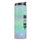 Dental Hygienic Sparkle Rainbow Glitzer Green Thermosbecher (Nach links gedreht)